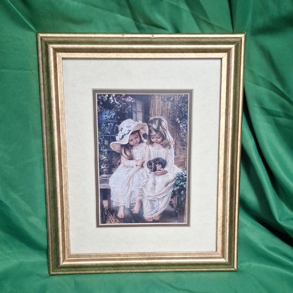 Sandra Kuck GODS LITTLE WONDERS Print with Gold Frame Approx 10x12"
